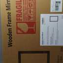 Bathroom Mirror for Wall with Wooden Frame,36"x24"Solid Wood Vanity Mirror for Farmhouse, Bathroom, Bedroom Decor, Vertical or Horizontal Hanging(White)