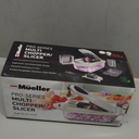 Mueller Pro-Series 10-in-1, 8 Blade Vegetable Chopper, Onion Mincer, Cutter, Dicer, Egg Slicer with Container, French Fry Cutter Potatoe Slicer, Home Essentials & Kitchen Gadgets, Salad Chopper (White Sand/Gray)