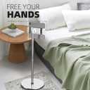 OATSBASF Heavy-Duty Tablet Floor Stand - 66.1" Height-Adjustable, Overhead Bed Phone/Tablet Holder, Fits 4.7-12.9" iPad Pro/Air/Mini, Kindle & Cell Phones