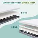 Releep 3 Inch Firm Mattress Topper Queen Size, Memory Foam Bed Topper with Soft & Firm Options for Back Pain Relief, Mattress Topper with 2-Sided Cover, Ergonomic 5-Zone Design, CertiPUR Certified