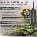 LBW Grow Light with Stand for Indoor Plants, Adjustable Height up to 68", Full Spectrum Grow Light for Large & Tall Plants, Auto Timer 6/8/12/16H, 5-Level Dimmable, 3 Lighting Modes