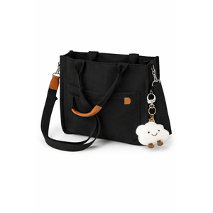 Firecolor Chic Large Sturdy Canvas Tote Bag -27" X 16" X 8" Extra Big Largest Grocery Shopping Beach Reusable Totes Bags (Black) 