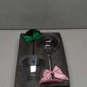 Honeydak 5 Pcs 18 oz Witch Pink Green Crystal Wine Glass Set Includes 2 Theme Wine Glass 2 Glitter Bows and 1 Designed Wrapping Paper for BFF Couples Witch Lover Musical Play & Movie Lovers Gift