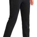 YYV Women's Golf Pants Stretch Work Ankle Pants High Waist Dress Pants with Pockets for Yoga Business Travel Casual (Black, S)