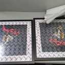 18x18 Frame Black With Mat 14x14 Solid Wood Picture Frames Wall Mounting (2 pack, 18x18 Inch)
