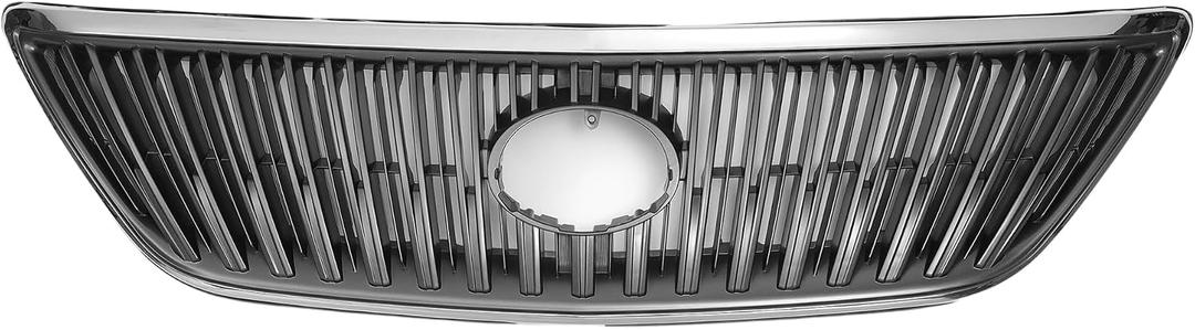 X AUTOHAUX Front Upper Hood Bumper Grille Grill for Lexus RX 330 VIN Starts with J No.5310148071 Front Bumper Kidney Grille Grill Chrome Silver Tone Black