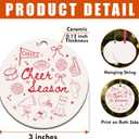 4 x Cheerleader Ornament - Cheerleader Gifts for Girls - Cheerleading Gifts for Teen Girls, Captain Team, Women, Friend, Daughter - Cheer Season 2025 Ceramic Christmas Ornament