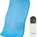 Heating Pad for Back Pain Relief - JKMAX Large Electric Heat Pad for Back with 10 Heat Settings 6 Level Timer Auto Shut Off & Moist Dry Heat Options -Heating Pads Machine Washable(12"x24" Blue)
