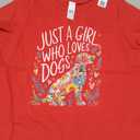 Dog Cute Just A Girl Who Loves Dogs T-Shirt M (Red)
