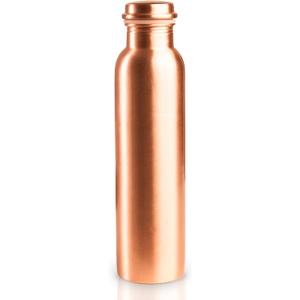 Pure Copper Water Bottle – Handcrafted, Ayurvedic Health Benefits, Leak-Proof Design | Easy to carry for Sports, Fitness, Yoga, School (Plain Copper Water Bottle - 1000ml)