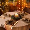 2 Pcs Christmas Gingerbread Table Runner Vintage 13'' x 72'' Merry Christmas Table Runner Xmas Decorations for Xmas Holiday Party Home Dining Kitchen Decor