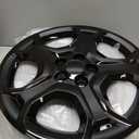 17-inch Hubcaps Compatible with Ford Escape 2013-2025; Silver Wheel Covers; Set of 4 pcs (Glossy Black)