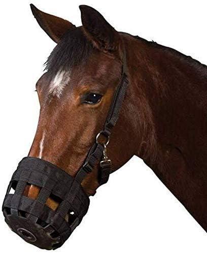 Horse Grazing Muzzle with Halter for Horse Easy Breathe and Comfortable (M)