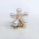 6 PCS Generic Small Mini Gold Flower Metal Hair Claw Clip with Faux Pearls