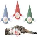 Potaroma Cat Toys 3 Pcs Catnip Crinkle Sound Santa Claus, Soft Durable Teething Material, Interactive Cat Kicker for Indoor Kitten Exercise 8.5 Inches for All Breeds