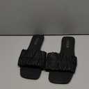 GORGLITTER Women's Summer Cute Flat Sandals Dress Slide Sandals Square Toe Wedding Shoes Vacation Trendy Sandals 2026 (9, Black)