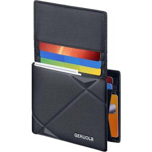 Wallet for Men-Genuine Leather RFID Blocking Bifold Stylish Wallet With 1 ID Window with Attached Flip Pocket (Blue)