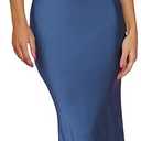 Phicia Sexy Satin Halter Neck Backless Maxi Dress for Women, Elegant Tie Cowl Back Formal Wedding Guest Dress for Summer, Medium