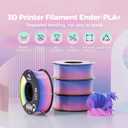Creality 3D Printer Filament 1.75mm, Rainbow Upgrade PLA+ Filament Strong Toughness No-Tangling Vacuum Packaging 3D Printing Filament Fit Most 3D Printers, 1kg Spool, Accuracy +/- 0.02mm, Multi-Color