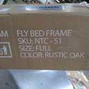 NTC Sapa Solid Wood Platform Bed Frame – Minimalist, Japanese Joinery, No Box Spring Needed, Silent Slats, Easy Assembly – Full – Teak Look