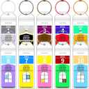 Royal Caribbean Luggage Tag Holders, 10 Pack Zip Seal Clear Cruise Luggage Tag Holder with Steel Loops for Royal Caribbean & Celebrity Cruise Essentials (10 Pcs with 10 Colors Ring)