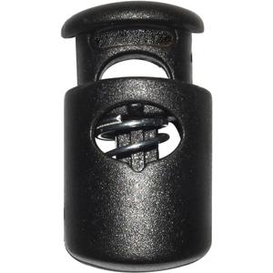Flyshop 50 Count Small Black Oval Ellipse Barrel Cord Locks Toggles, 20mm x 10mm x 7mm