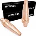 RX WELD 1-3-101 Acetylene Cutting Torch Tips, Fit V-Style Light/Medium Duty Torch - Pack of 2 (1-3-101)
