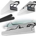 No-Screw Under Desk Cable Management Tray - Self-Adhesive Installation, Cord Management, Cable Tray, Under Desk Wire Organizer - White Set of 2