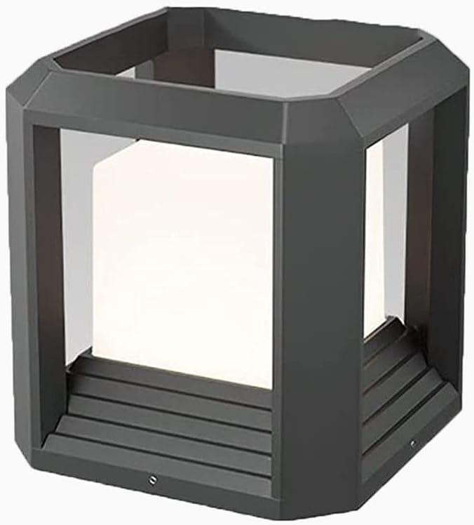 Outdoor Garden Lamp Modern Minimalist Lawn Garden Villa Door Household High-Power Waterproof Column Head Lamp Outdoor Post Light Outdoor Pillar Light Pathway Lighting (Size : 22 * 22 * 22cm)
