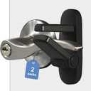 Childproof Door Lever Lock Baby Safety Locks for Doors (2 Pack) Improved Door Safety for Kids, 3M Adhesive No Drilling Child Safety Door Handle Lock. Simple Install, No Tools Needed (Black, 2)