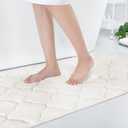 OLANLY Memory Foam Bath Mat Rug 40x32, Soft and Absorbent Bathroom Rugs, Non-Slip, Comfortable, Machine Washable Bath Carpet for Bathroom Floor, Tub, Shower and Home Decor Accessories, Ivory (40" x 32")