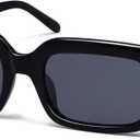Appassal Retro Polarized Square Sunglasses for Women Chunky 70s 80s Sunnies Trendy Vintage Fashion Frames AP3733