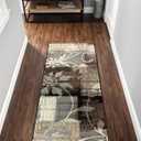Superior Indoor Area Runner, Jute Backed, Perfect for Hallway, Entryway, Office, Living/Dining Room, Bedroom, Kitchen, Floor, Modern Floral Decor, Pastiche Collection, 2' 7" x 12', Beige