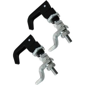 2PCS Black Powder Coated Lift and Turn Compression Latch, Adjustable Grip