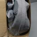 Face Down Pillow Massage Headrest for Bed, Stomach Sleeping Pillow, BBL Pillow After Surgery Post Eye Surgery Recovery & Vitrectomy Recovery for Massage Tables, Piercing Pillows Removable Cover Grey (Gray)