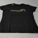 Trees Wildlife Nature Vintage Forest T-Shirt (Small, Black)