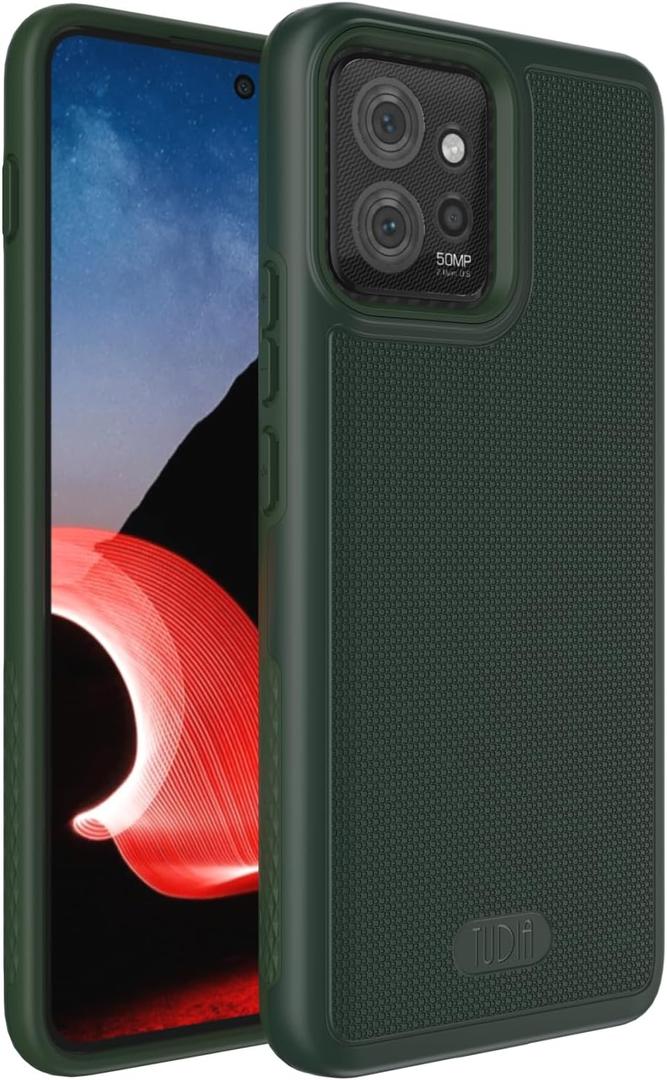 TUDIA DualShield Grip Designed for Motorola ThinkPhone Case (2023), [MergeGrip] Dual Layer Shockproof Slim Military Grade NonSlip Tough Heavy Duty Protective Phone Case Cover (Matte Black)