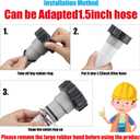 Saintrygo 2 Pack Thickened Pool Hose for Above Ground Pools 1.5 Inches Diameter 59 Inches Length Replacement Swimming Pool Pump Hose with 4 Pcs Clamps and 2 Replacement Adapter(White)