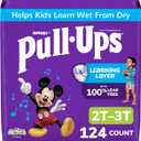 Pull-Ups Boys' Potty Training Pants, Size 2T-3T, 124 Count