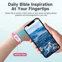 6 x Bible Verse Bracelets for Men with NFC Scan - Daily Bible Bracelet Touch Chip for Scripture Access, Bible Accessories Christian Gifts (Bibles deep Blue)