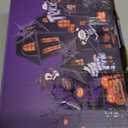 Halloween Spider Web Lights Decoration 250 LED Light up Spider Webs Halloween Decorations Outdoor with 59" Large Spider & 3.53 oz Stretch Cobweb 16.4 Ft Giant Web with 8 Modes (Orange)