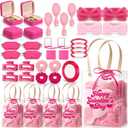 Reginary 41 Pcs Galentine's Day Gift for Women Valentines Rose Pink Gift Bag 4 Sets, Jewelry Boxes Scrunchies Headbands Mirrors Happy Galentine's Day Cards for Friend Bestie Valentine Party Favors