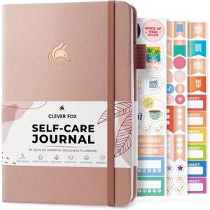 Clever Fox Self-Care Journal  Daily Reflection Notebook  Mental Health & Personal Development Planner, Meditation & Mood Log, A5 (Rose Gold)