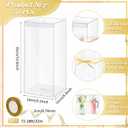 Beeveer 50 Pcs Mug Gift Boxes Clear Tumblers Packaging Box with Ribbon for Sublimation Tumblers Compatible with 11oz 12oz 15oz 20oz 30oz 40oz(12.6 x 5.5 x 4.3 Inch)