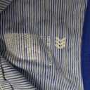 All In Motion Polo Shirt Men's Size M Blue Short Sleeve Collared Striped