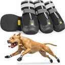 LUCKYPAW Dog Shoes for Large Medium Dogs, Breathable Dog Boots for Hot Pavement, Paw Protectors for Summer Walking Hiking Winter Snow Outdoor, No Slip Reflective Booties for Hardwood Floor-Black, 8