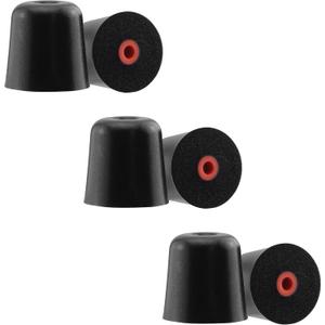 NANLANFAN Replacement Memory Foam Ear Tips for Etymotic, Walkers, ISOtunes PRO, Westone, Shure, Plugfones Earbuds, Ultimate Comfort, 3 Pairs (Black, S)