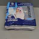 American Kennel Club Male Dog Wrap, Disposable Diapers with Wetness Indicator, Medium, 50 Count (Medium Waist 18 - 25 in)