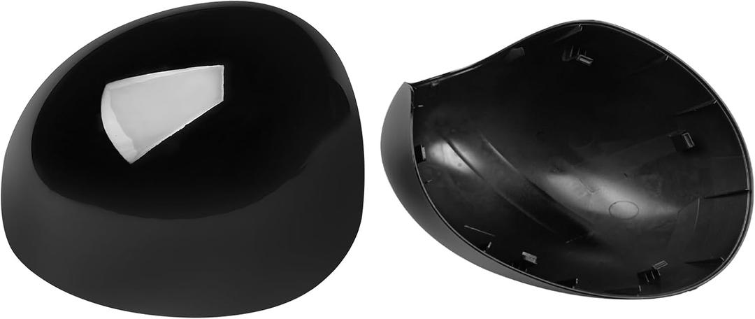 2PCS Compatible with MINI Cooper Mirror Cover F54 F55 F56 F57 F60 2016-2019, LHD Only Pair MINI Cooper Mirror Caps W/O Light Hole Replacement 51167401230/51167401229 - Glossy Black