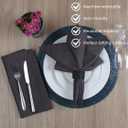Hemstitch Cloth Dinner Napkins Cotton Set of 12 - Soft Durable Washable - Ideal for Farmhouse Parties Wedding Christmas Easter - Perfect Everyday Use Table Cloth Napkins 18x18 Grey